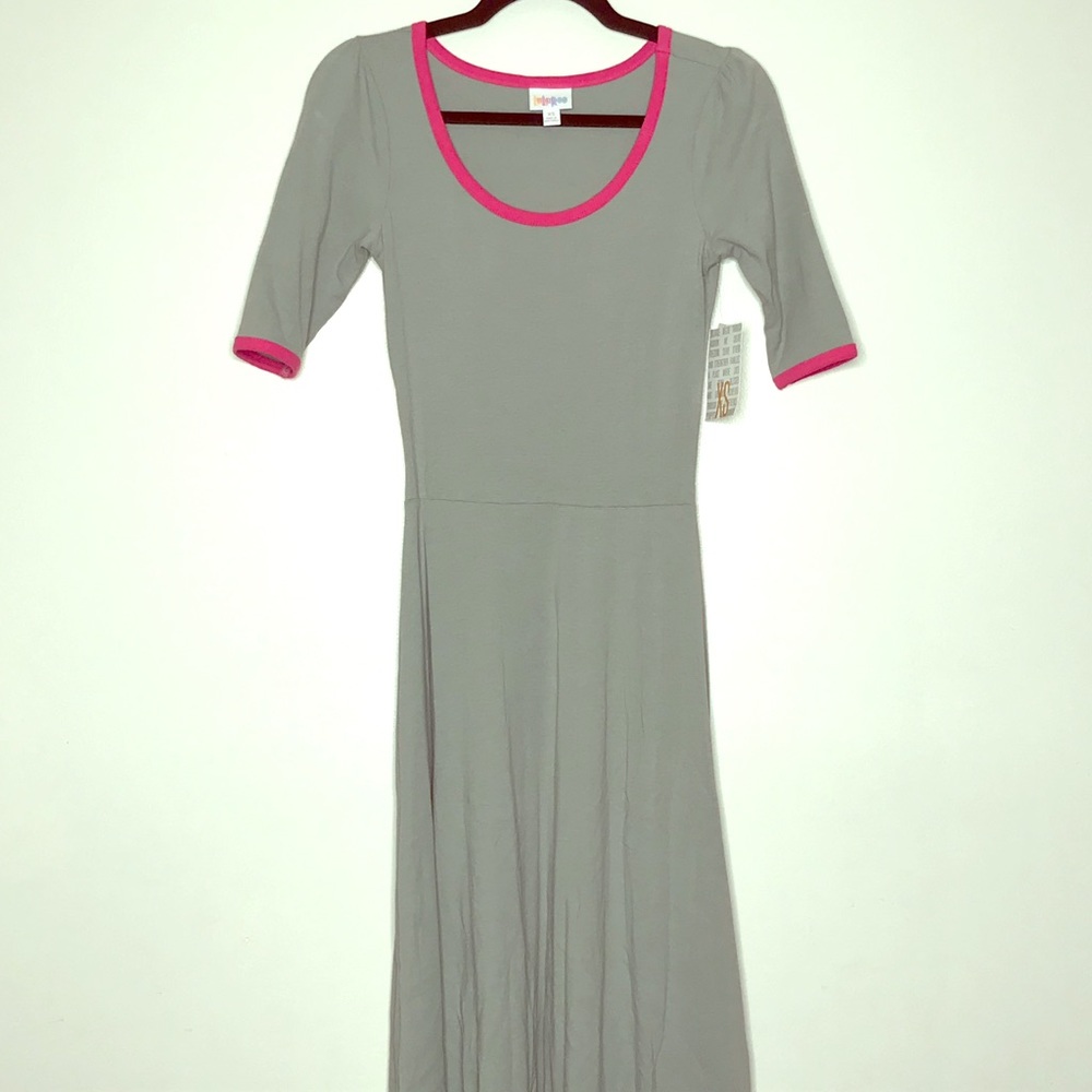 LuLaRoe Ana - XS - Smoke & Hot Pink